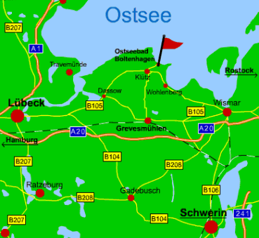 Karte der Mecklenburgischen Ostseeküste